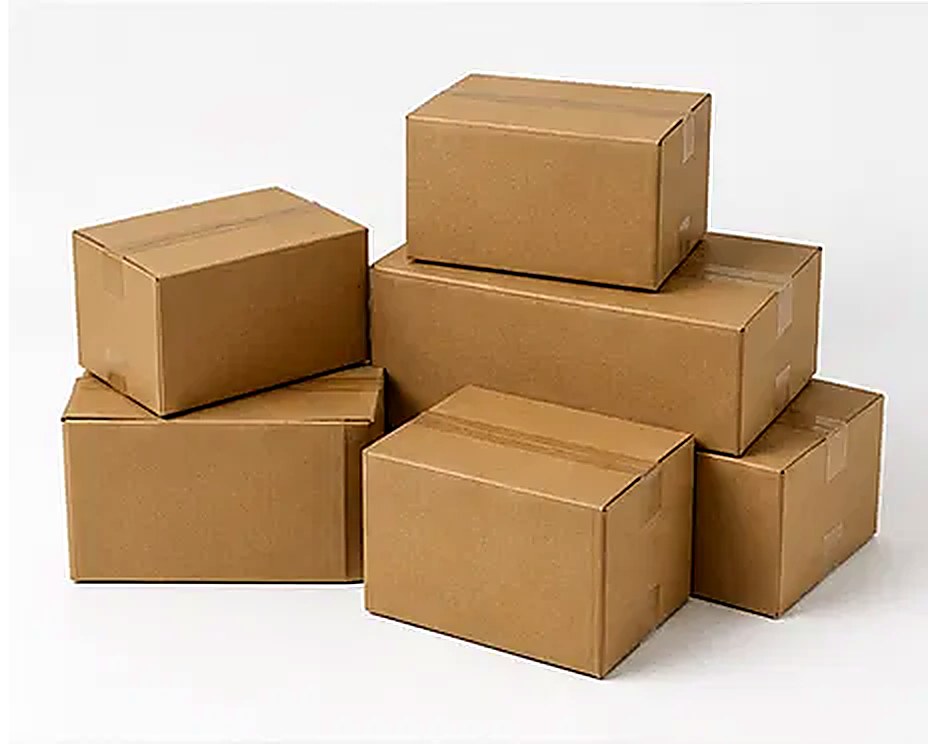 Stack of sealed cardboard boxes
