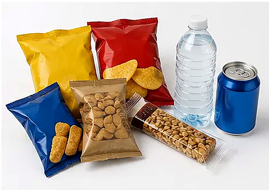 Bagged snacks and drinks